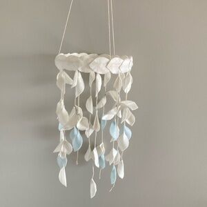 White Light Blue Crib Mobile
